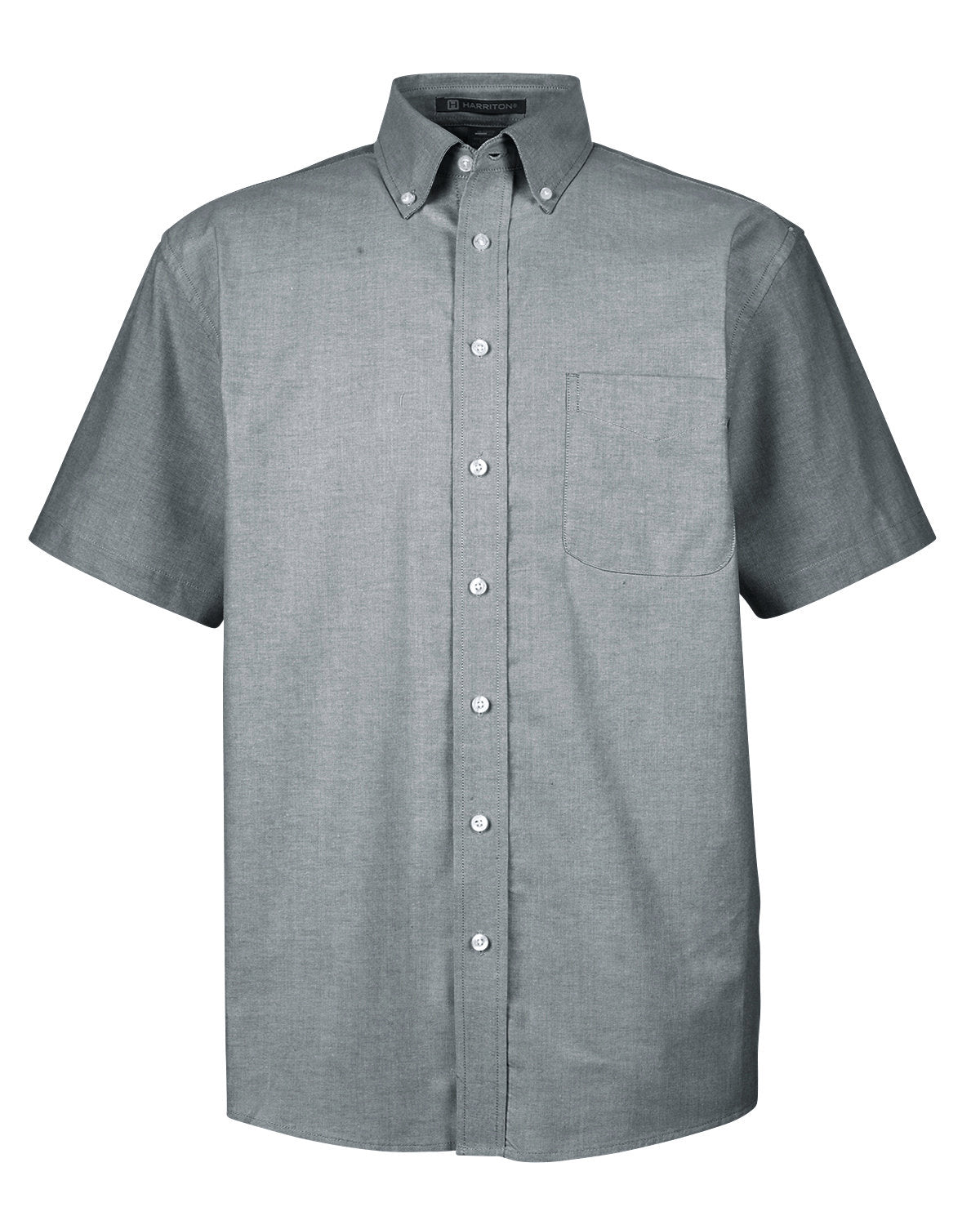 Harriton Men's Short-Sleeve Oxford with Stain-Release Harriton