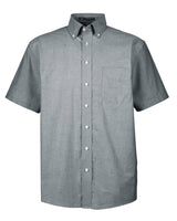 Harriton Men's Short-Sleeve Oxford with Stain-Release Harriton