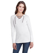 LAT Ladies' Long Sleeve Fine Jersey Lace-Up T-Shirt LAT
