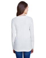 LAT Ladies' Long Sleeve Fine Jersey Lace-Up T-Shirt LAT