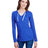 LAT Ladies' Long Sleeve Fine Jersey Lace-Up T-Shirt LAT
