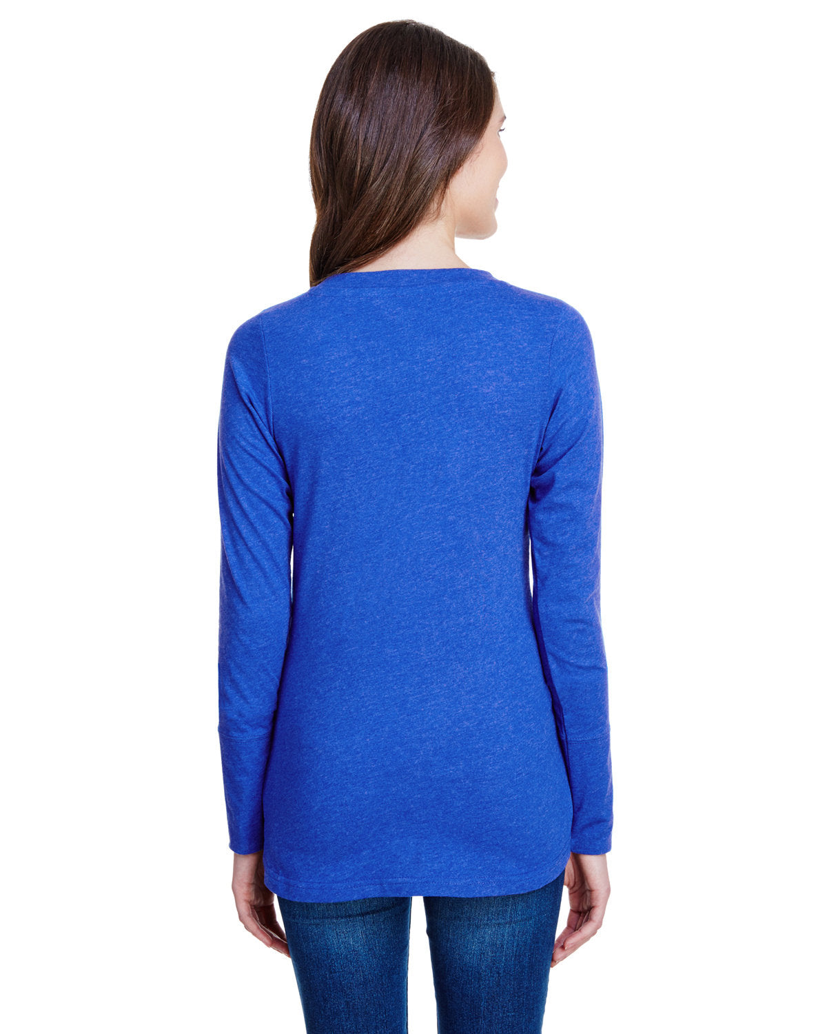 LAT Ladies' Long Sleeve Fine Jersey Lace-Up T-Shirt LAT
