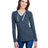 LAT Ladies' Long Sleeve Fine Jersey Lace-Up T-Shirt LAT