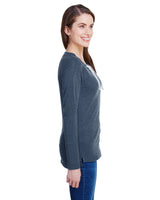 LAT Ladies' Long Sleeve Fine Jersey Lace-Up T-Shirt LAT