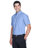 Harriton Men's Short-Sleeve Oxford with Stain-Release Harriton