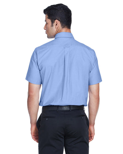 Harriton Men's Short-Sleeve Oxford with Stain-Release