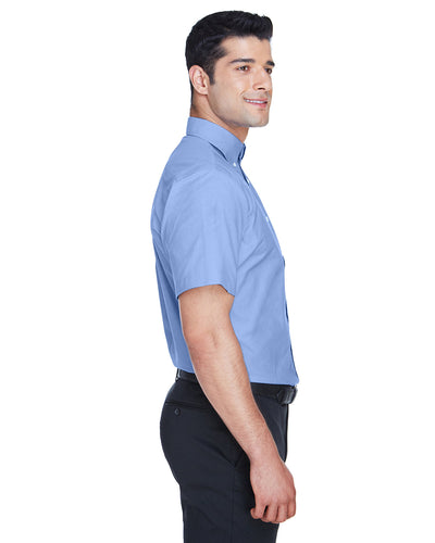 Harriton Men's Short-Sleeve Oxford with Stain-Release