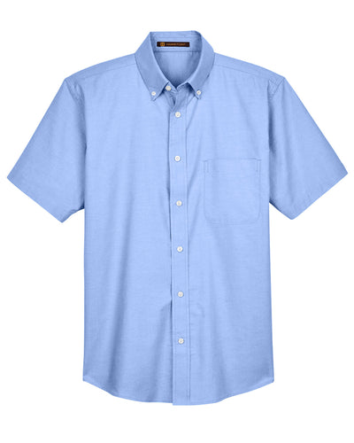 Harriton Men's Short-Sleeve Oxford with Stain-Release