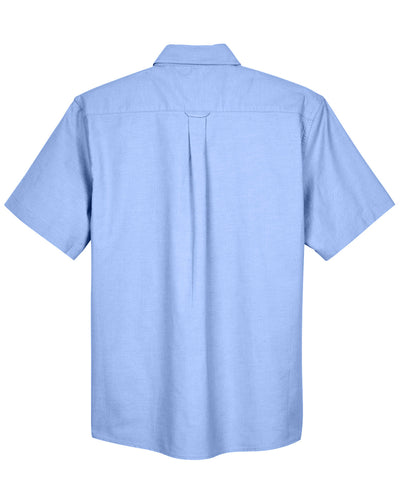 Harriton Men's Short-Sleeve Oxford with Stain-Release