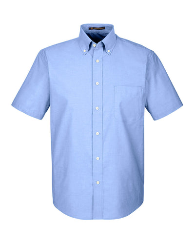 Harriton Men's Short-Sleeve Oxford with Stain-Release