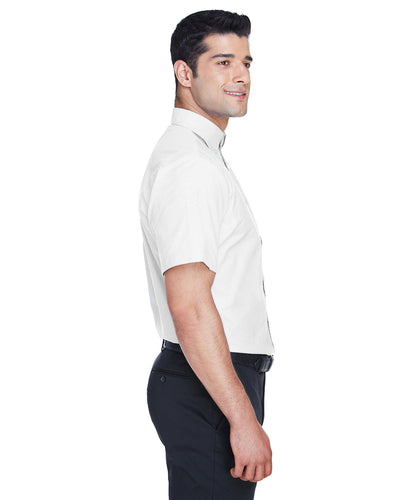 Harriton Men's Short-Sleeve Oxford with Stain-Release