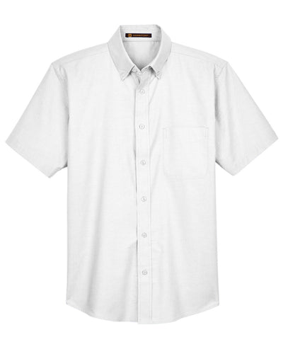 Harriton Men's Short-Sleeve Oxford with Stain-Release