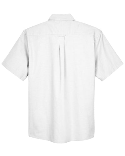 Harriton Men's Short-Sleeve Oxford with Stain-Release