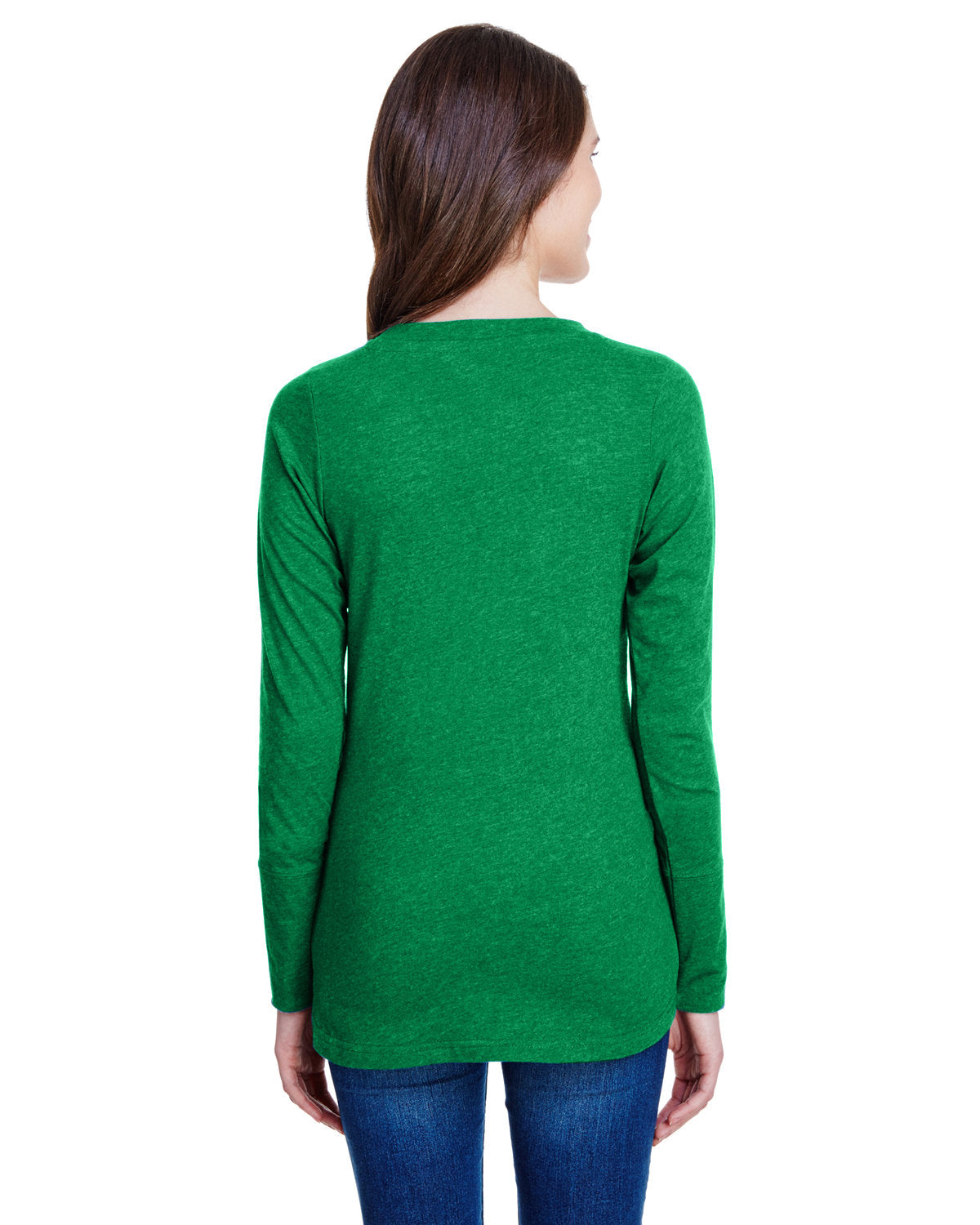 LAT Ladies' Long Sleeve Fine Jersey Lace-Up T-Shirt LAT