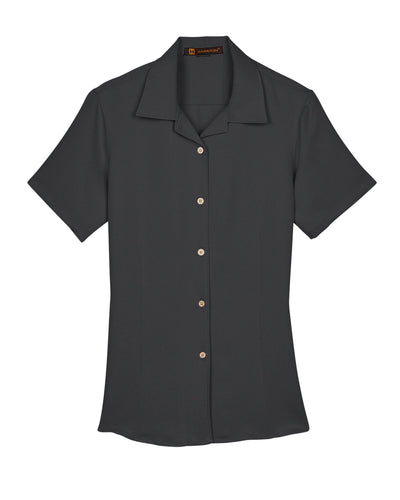 Harriton Ladies' Bahama Cord Camp Shirt