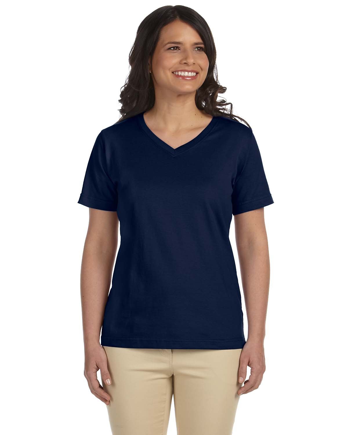 LAT Ladies' Premium Jersey V-Neck T-Shirt LAT
