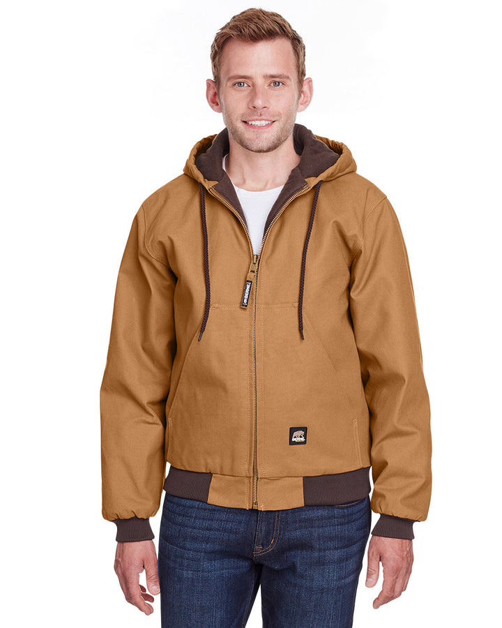 Berne Men's Tall Highland Washed Cotton Duck Hooded Jacket Berne