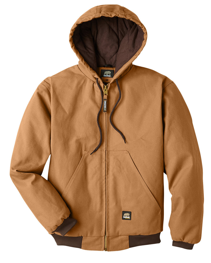 Berne Men's Tall Highland Washed Cotton Duck Hooded Jacket Berne