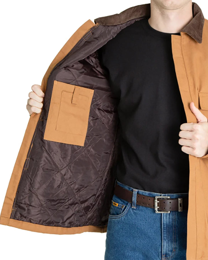Berne Men's Tall Highland Washed Cotton Duck Hooded Jacket Berne