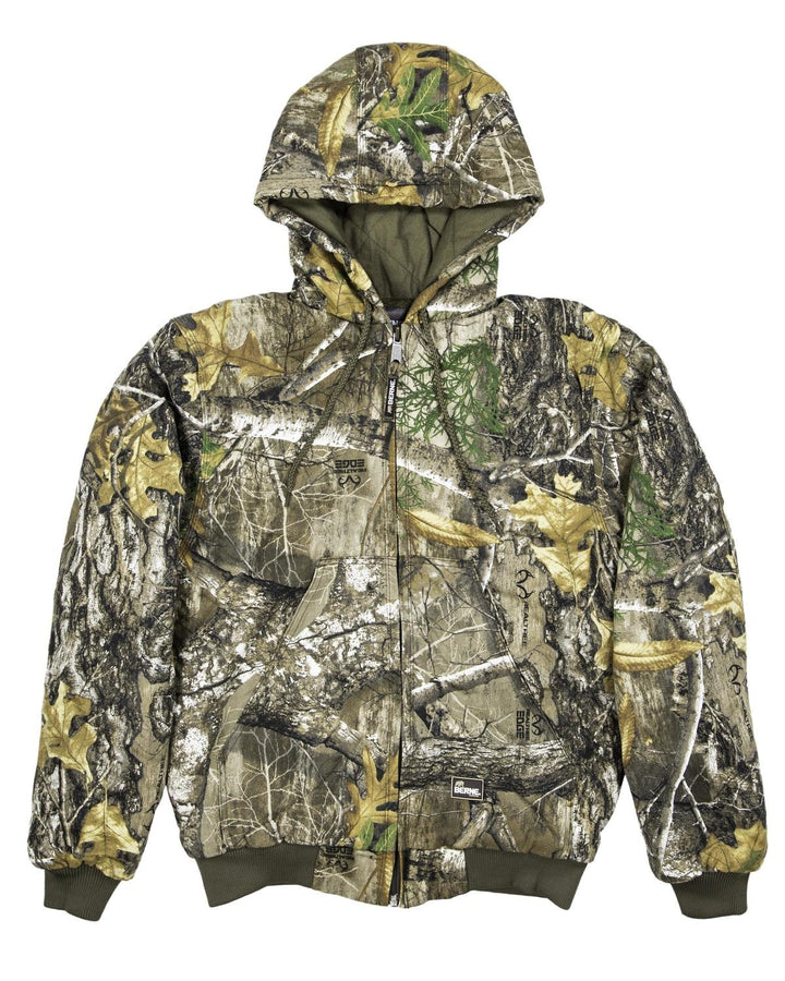 Berne Men's Tall Highland Washed Cotton Duck Hooded Jacket Berne