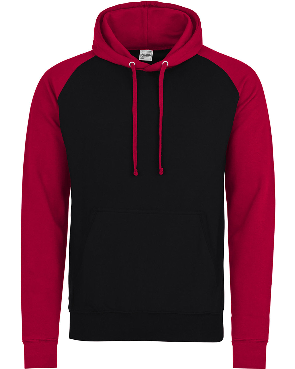 AWDis Adult 80/20 Midweight Contrast Baseball Hooded Sweatshirt AWDis
