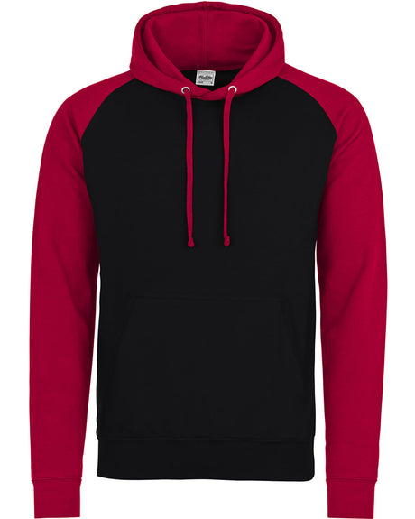 AWDis Adult 80/20 Midweight Contrast Baseball Hooded Sweatshirt AWDis
