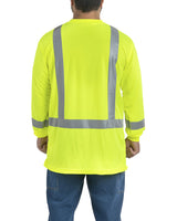 Berne Men's Hi-Vis Class 3 Performance Long Sleeve Pocket T-Shirt Berne