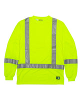 Berne Men's Hi-Vis Class 3 Performance Long Sleeve Pocket T-Shirt Berne