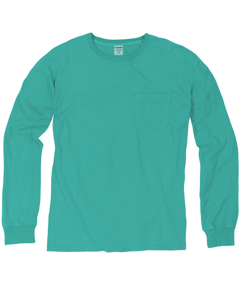 Hanes Comfortwash Unisex Garment-Dyed Long-Sleeve T-Shirt with Pocket
