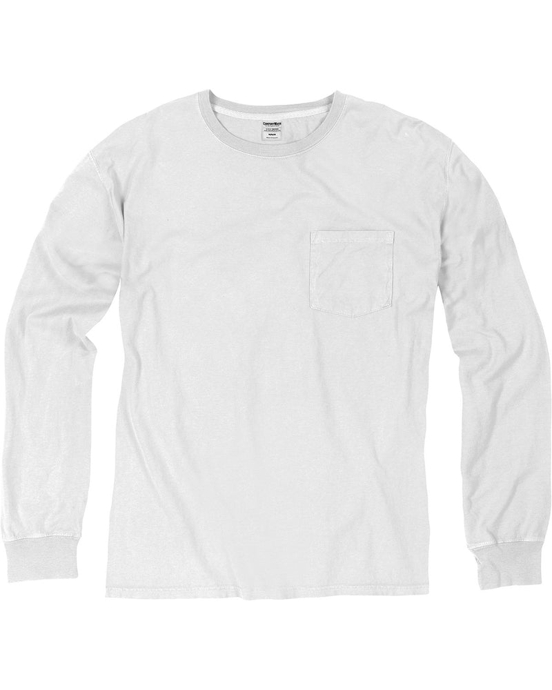 Hanes Comfortwash Unisex Garment-Dyed Long-Sleeve T-Shirt with Pocket