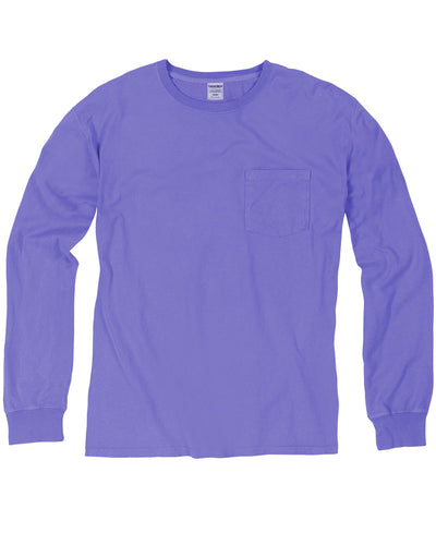 Hanes Comfortwash Unisex Garment-Dyed Long-Sleeve T-Shirt with Pocket