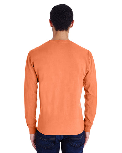 Hanes Comfortwash Unisex Garment-Dyed Long-Sleeve T-Shirt with Pocket