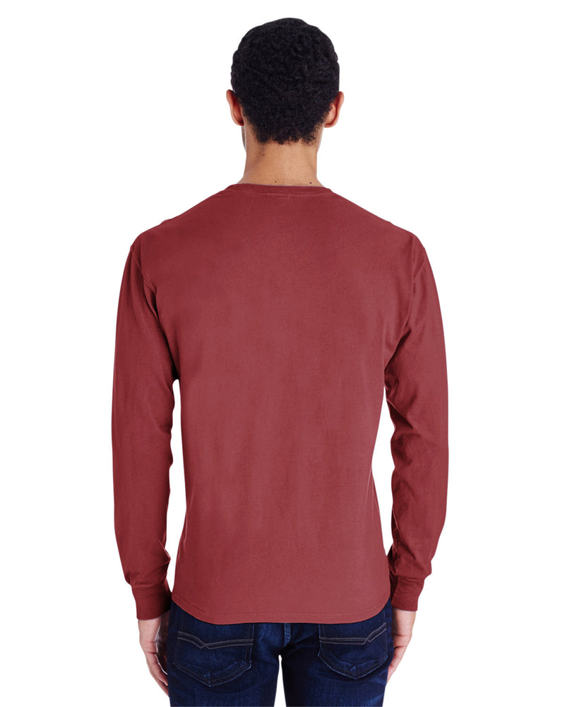 Hanes Comfortwash Unisex Garment-Dyed Long-Sleeve T-Shirt with Pocket