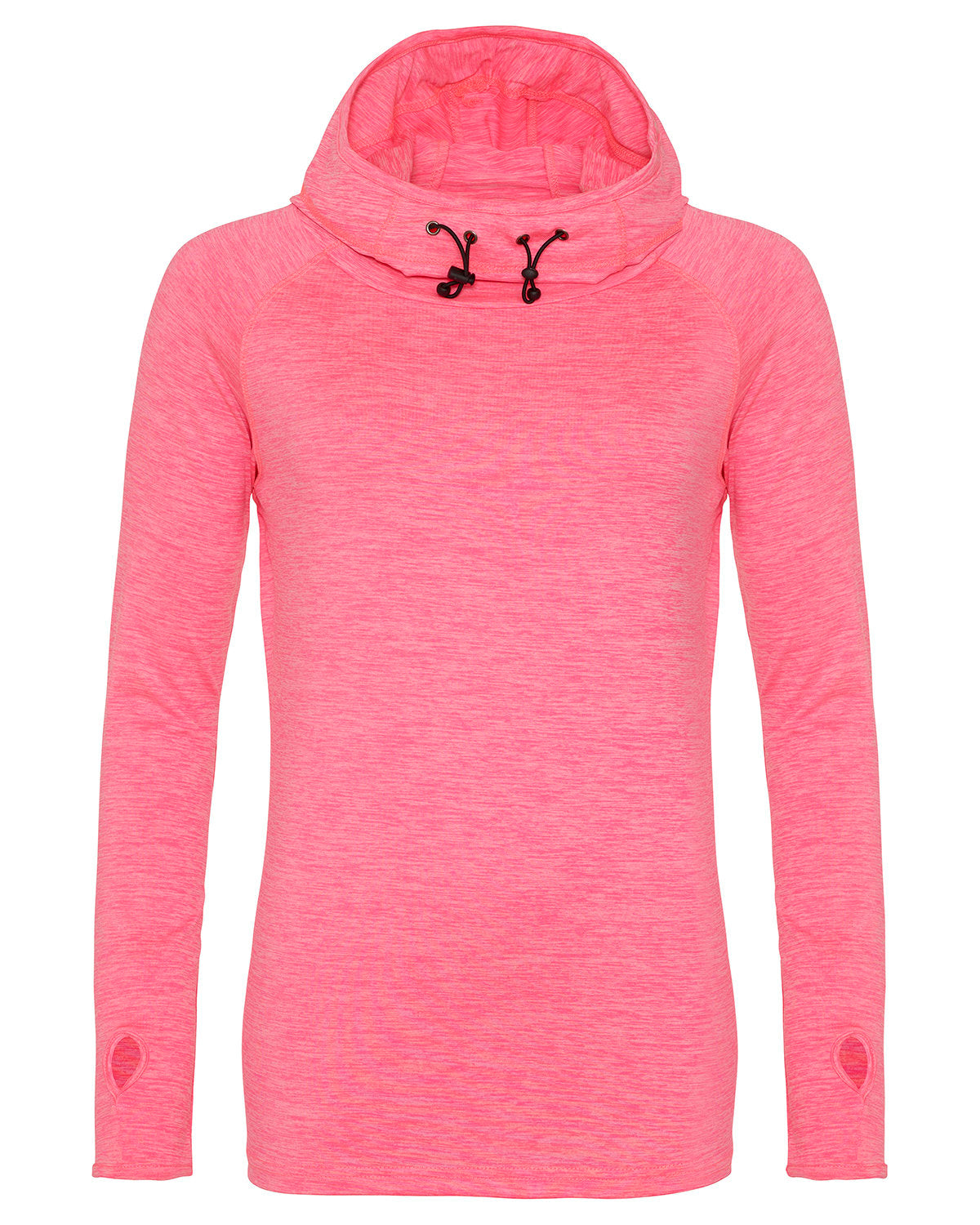 AWDis Ladies' Cool Cowl-Neck Long-Sleeve Hooded T-Shirt AWDis
