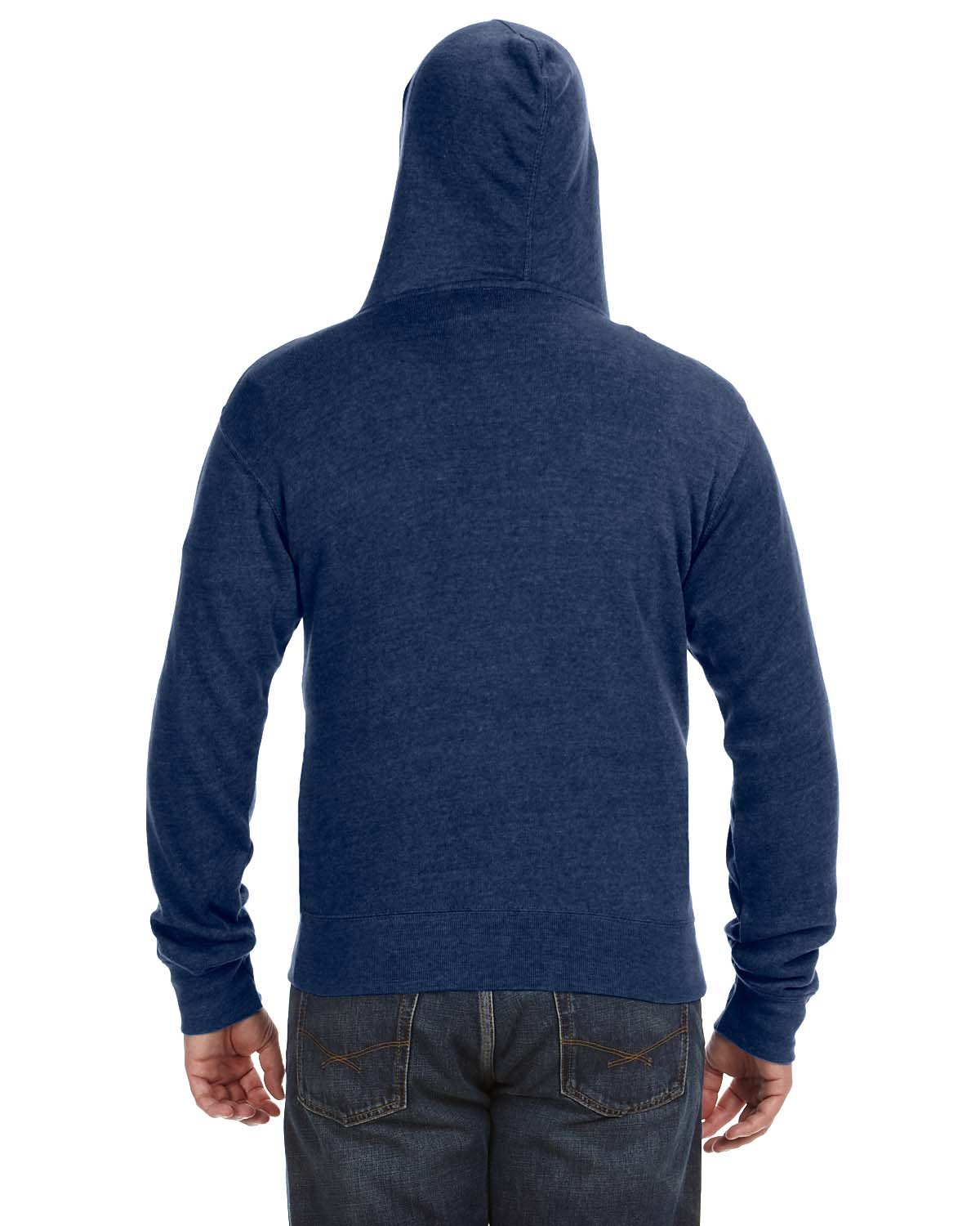 J. America Unisex Triblend Full-Zip Hooded Sweatshirt 4249-2