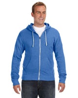 J. America Unisex Triblend Full-Zip Hooded Sweatshirt 4249-1