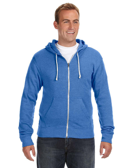 J. America Unisex Triblend Full-Zip Hooded Sweatshirt 4249-1