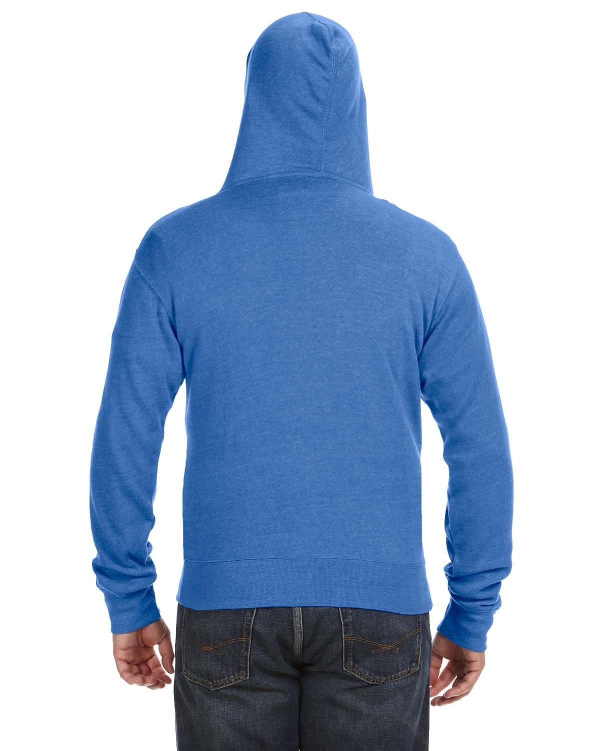 J. America Unisex Triblend Full-Zip Hooded Sweatshirt 4249-2