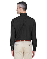 Harriton Men's Tall 6.5 oz. Long-Sleeve Denim Shirt Harriton