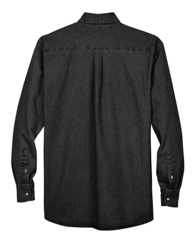 Harriton Men's Tall 6.5 oz. Long-Sleeve Denim Shirt
