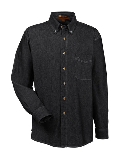 Harriton Men's Tall 6.5 oz. Long-Sleeve Denim Shirt