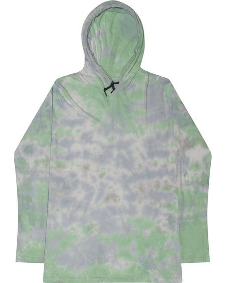 Tie-Dye Unisex Long Sleeve Hooded T-Shirt Tie-Dye