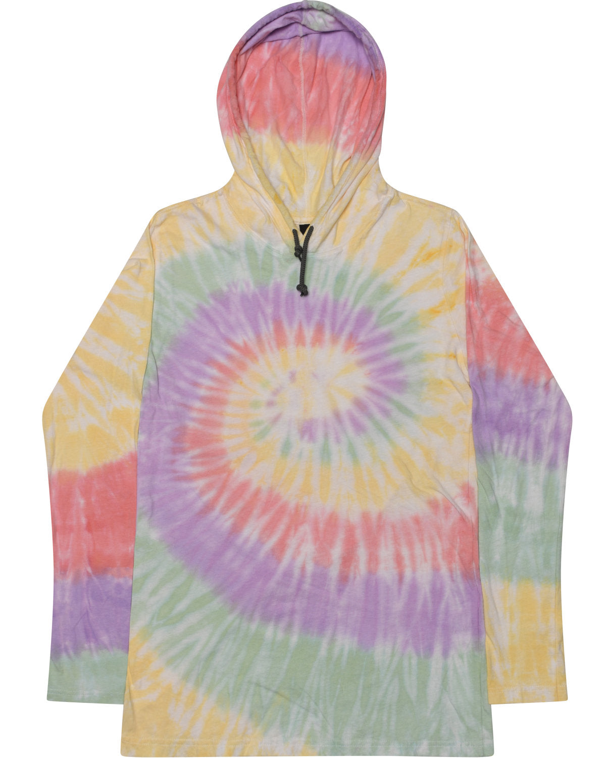 Tie-Dye Unisex Long Sleeve Hooded T-Shirt Tie-Dye