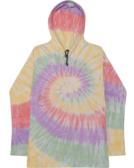 Tie-Dye Unisex Long Sleeve Hooded T-Shirt Tie-Dye