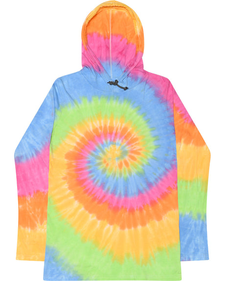 Tie-Dye Unisex Long Sleeve Hooded T-Shirt Tie-Dye