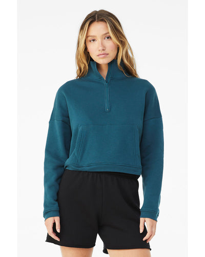 Bella + Canvas Ladies' Sponge Fleece Half-Zip Pullover Sweatshirt