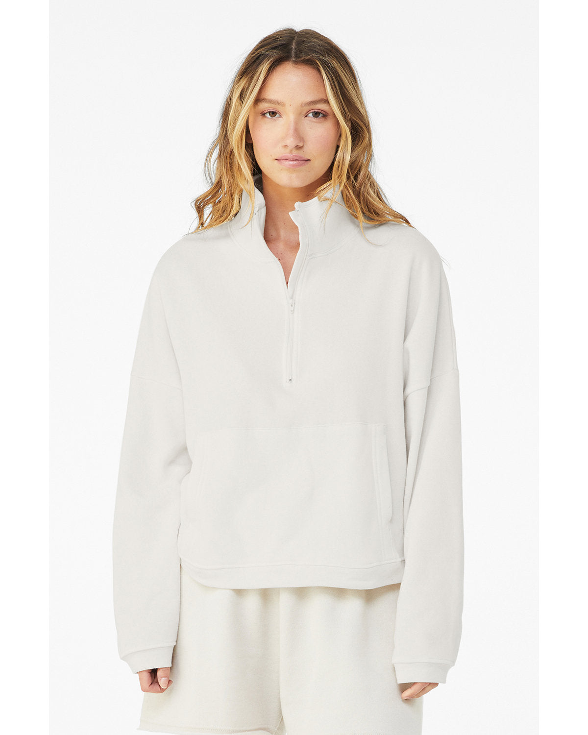 BELLA + CANVAS Ladies' Sponge Fleece Half-Zip Pullover Sweatshirt