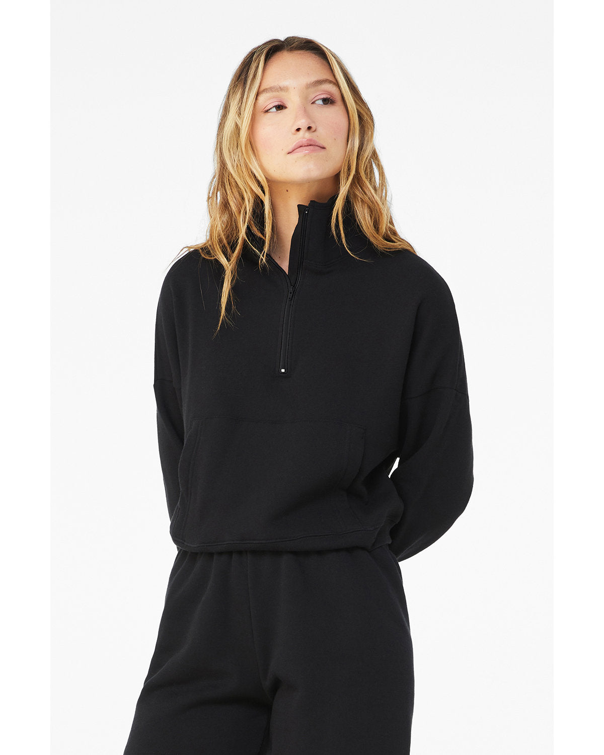 BELLA + CANVAS Ladies' Sponge Fleece Half-Zip Pullover Sweatshirt