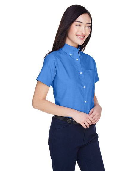 UltraClub Ladies' Classic Wrinkle-Resistant Short-Sleeve Oxford UltraClub