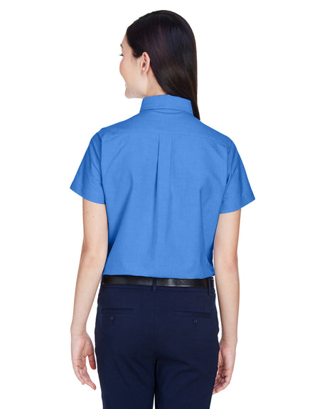 UltraClub Ladies' Classic Wrinkle-Resistant Short-Sleeve Oxford UltraClub